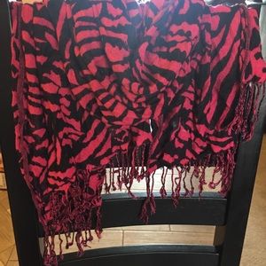 Black and Pink Zebra print scarf